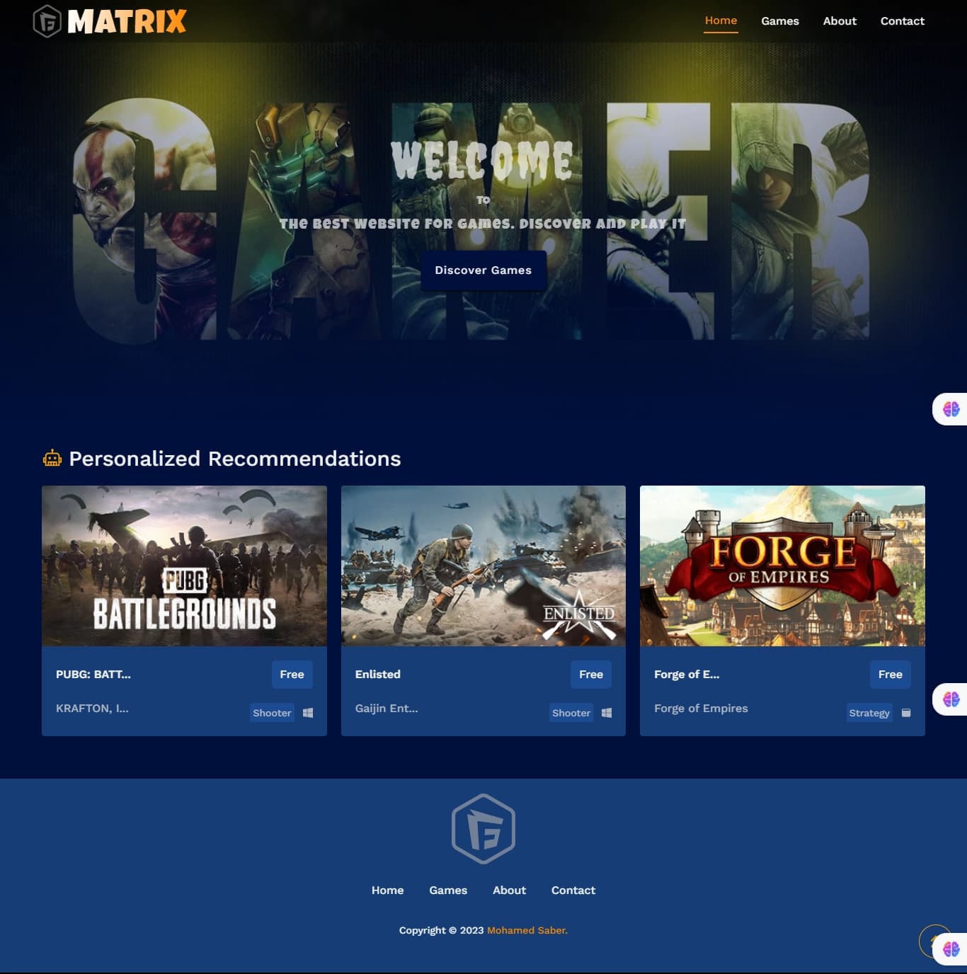 Matrix Game Project