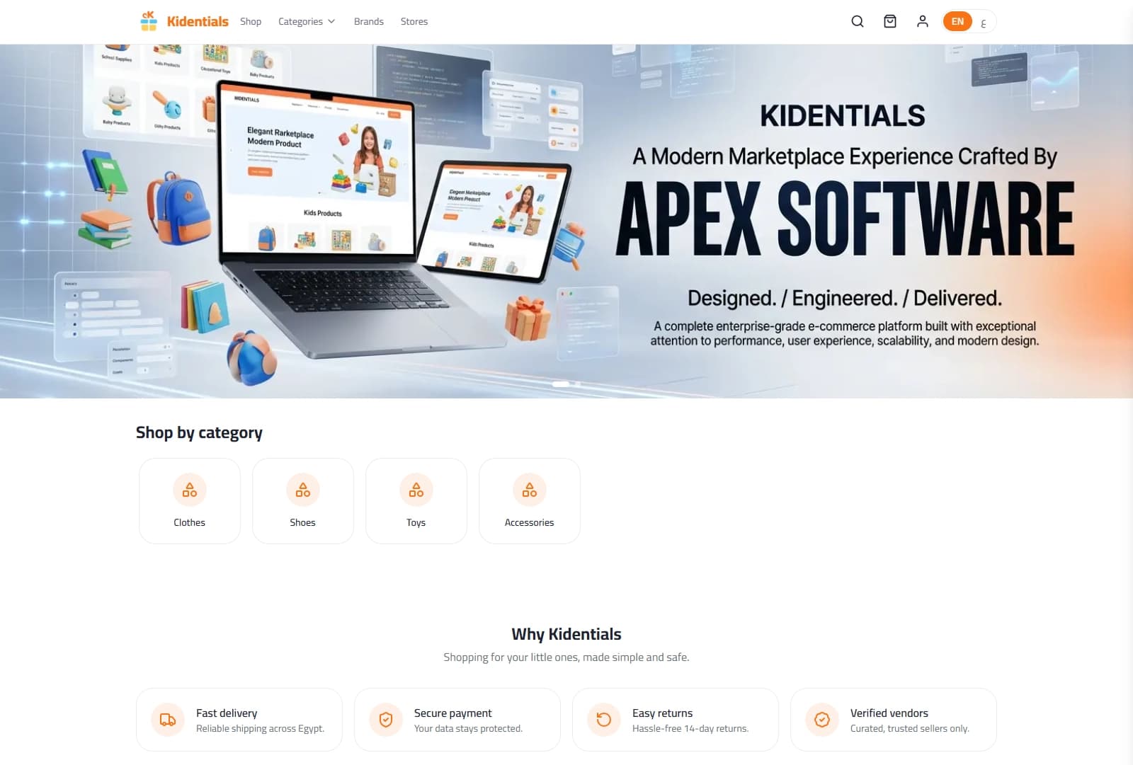Kidentials multi-vendor kids marketplace